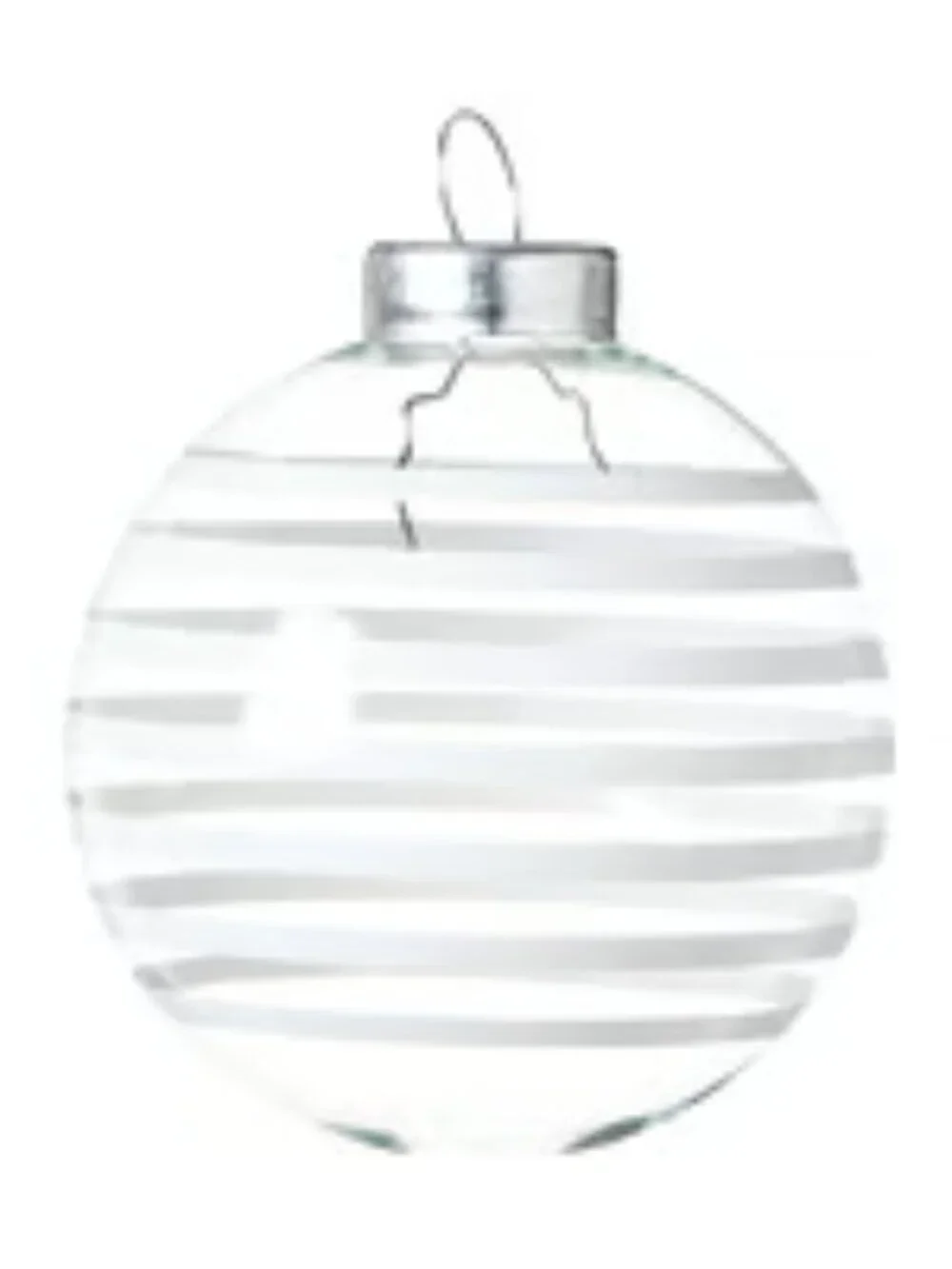 4 Pack VINTERFINT Tree Ornament Bauble Clear Glass White 2¼